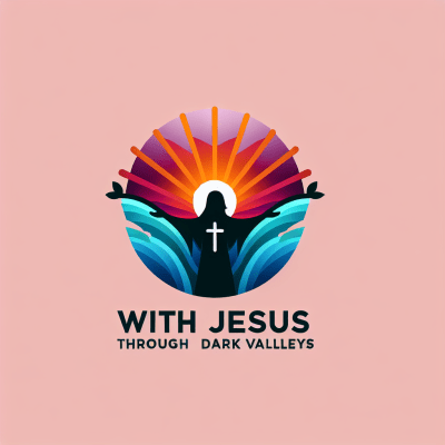 Ein Logo für eine Website, die sich mit der mentalen Gesundheit und der Unterstützung von Frauen in schwierigen Zeiten beschäftigt, inspiriert von der Botschaft „Mit Jesus durch dunkle Täler“. Das Design sollte Trost und Hoffnung ausstrahlen, mit einem spirituellen und unterstützenden Gefühl, das die Stärke und den Glauben der Zielgruppe widerspiegelt.